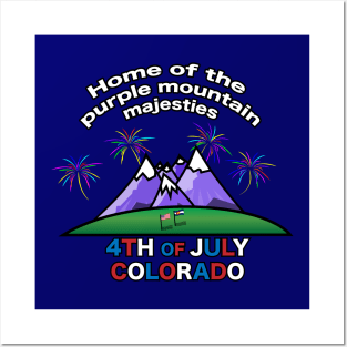 4th of July Colorado Back Printed Posters and Art